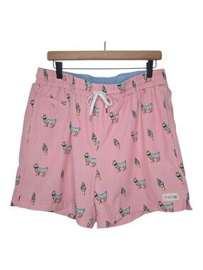 Goat USA Mens Pink Ice Cream Swim Trunks Size Large